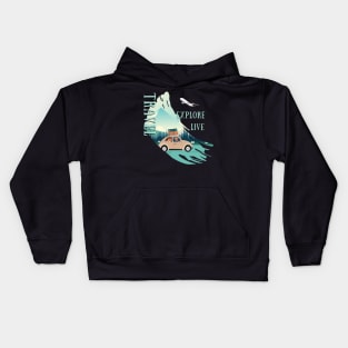 Explore, Live,Travel Kids Hoodie